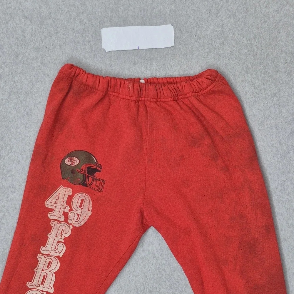 VINTAGE San Francisco 49ers Boys Sweatpants L Red JACQE 90s USA READ